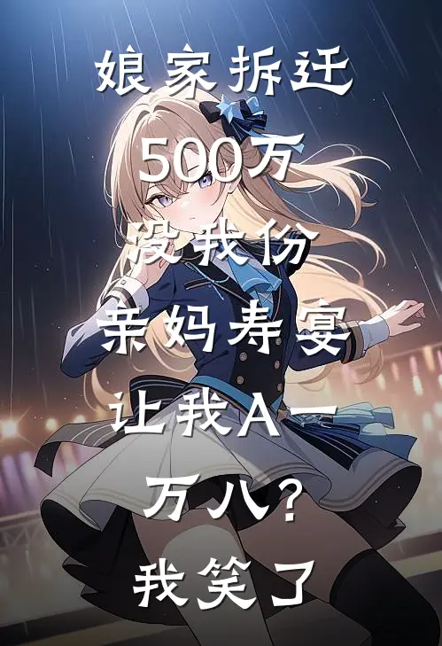 娘家拆迁500万没我份，亲妈寿宴让我A一万八？我笑了