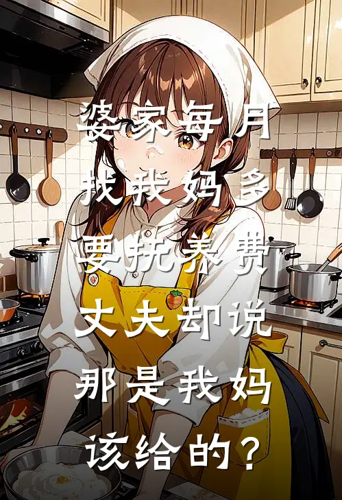 婆家每月找我妈多要抚养费，丈夫却说那是我妈该给的？