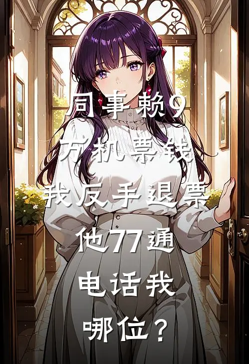 同事赖9万机票钱，我反手退票，他77通电话我：哪位？