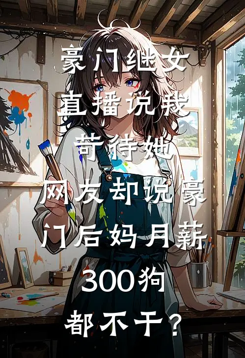 豪门继女直播说我苛待她,网友却说豪门后妈月薪300狗都不干?