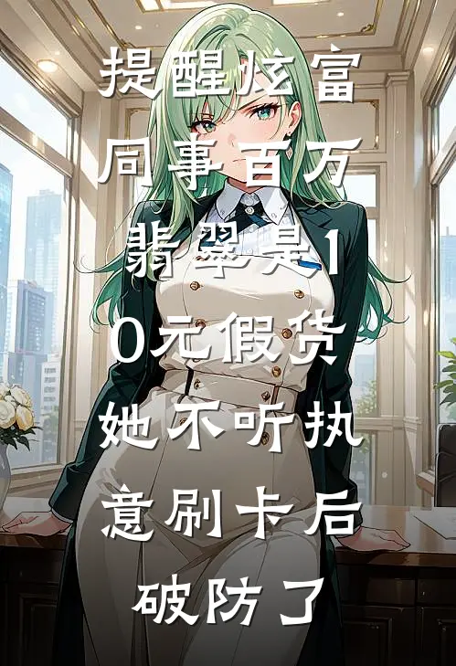 提醒炫富同事百万翡翠是10元假货,她不听执意刷卡后破防了