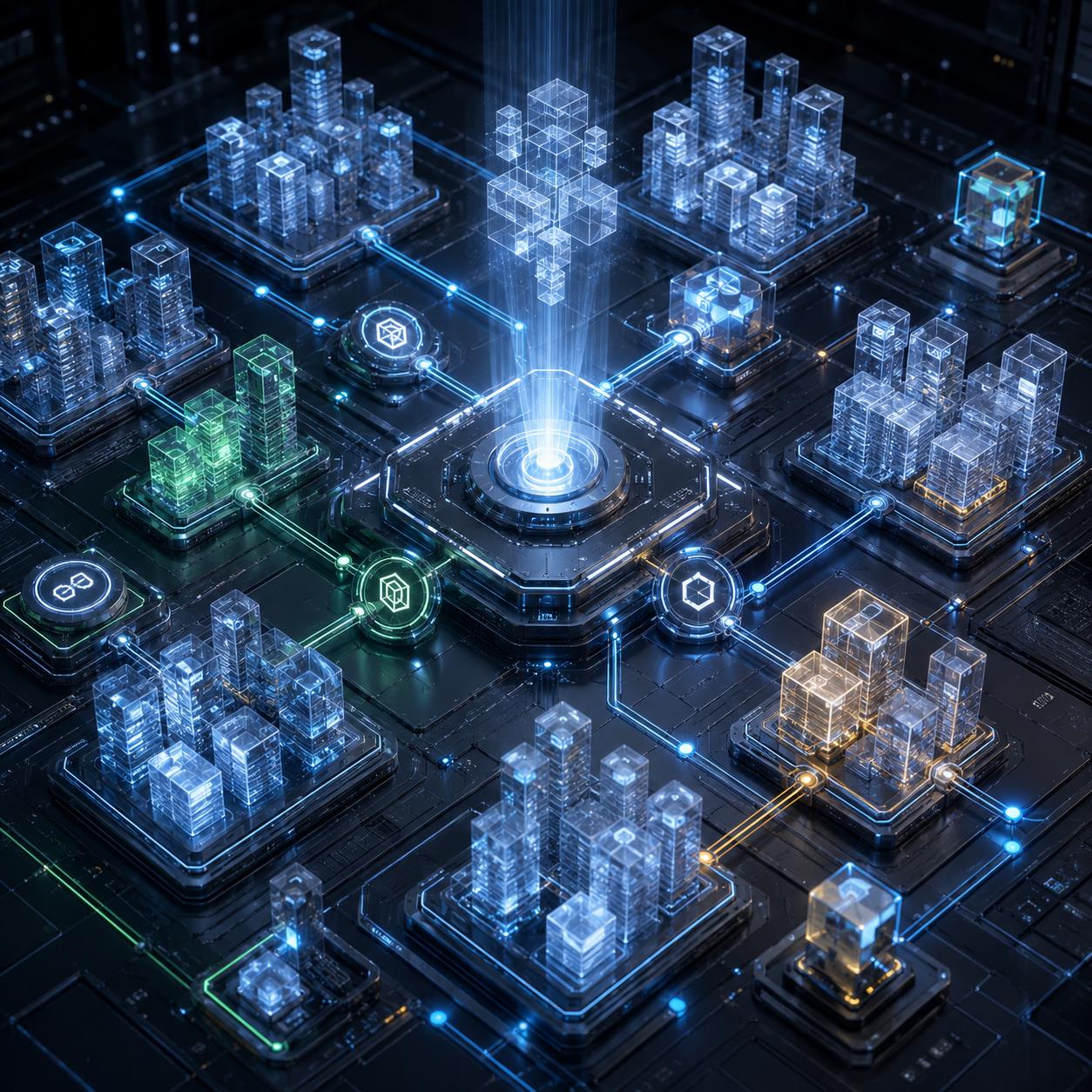 项目仓库索引地图 3D 科技渲染