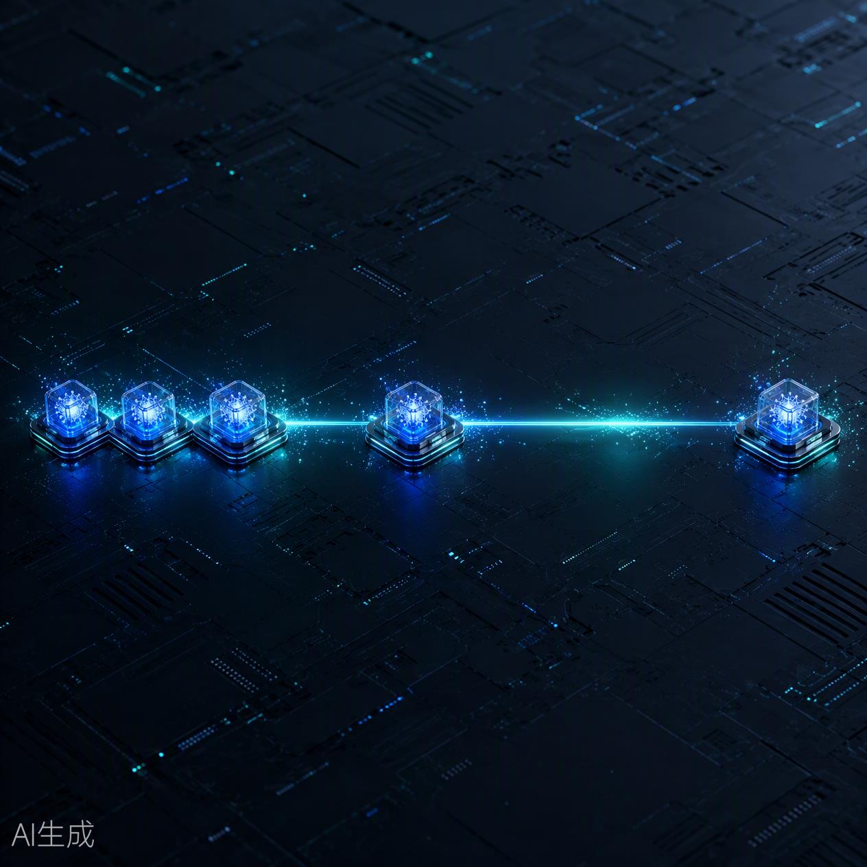 指数退避重试时间轴的 3D 渲染图