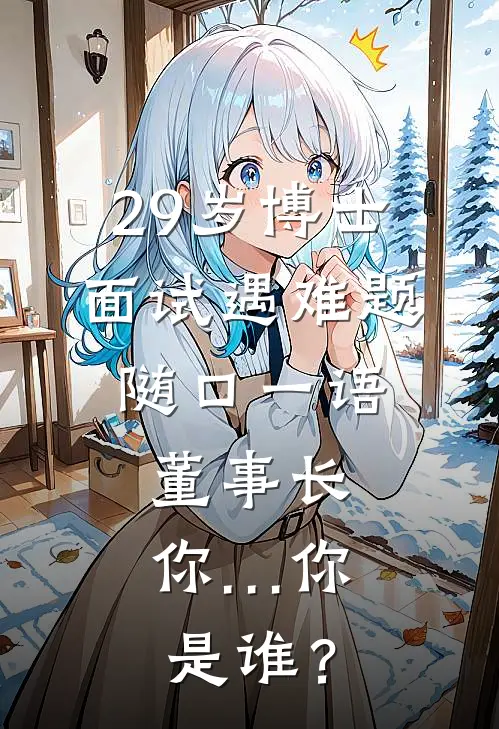 29岁博士面试遇难题，随口一语，董事长：你…你是谁？