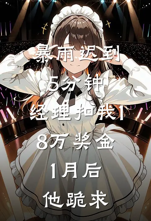 暴雨迟到5分钟，经理扣我18万奖金，1月后他跪求